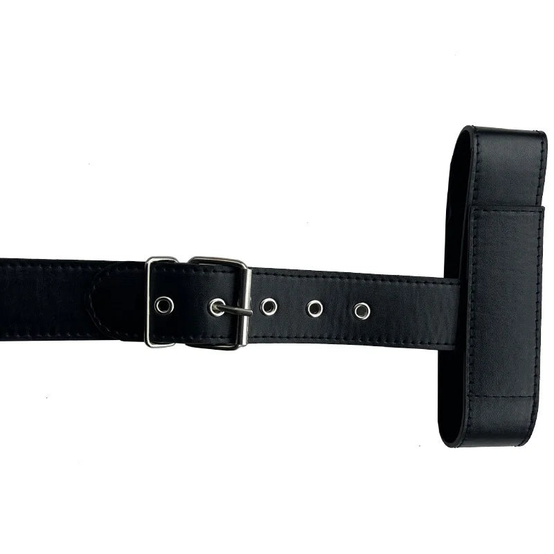 BDSM Metal Anal Hook Mouth Gag PU Leather Collar Neck to Wrist Restraints Kits Bondage Sex Toy Women Adjustable Back Handcuffs