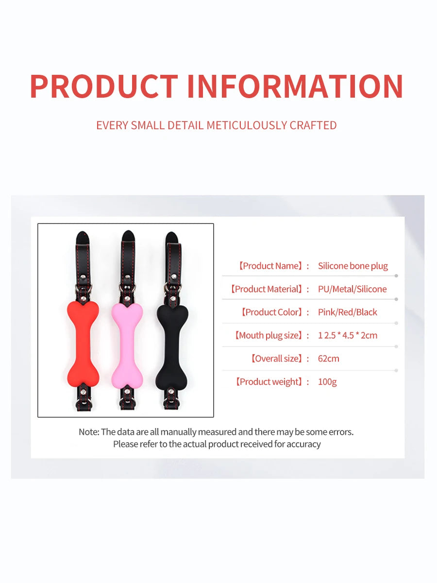 "Be My Little Dog" sex toys  silicone Bone shaped silicone stopper, Silicone mouth plug, adult SM tools, flirting character