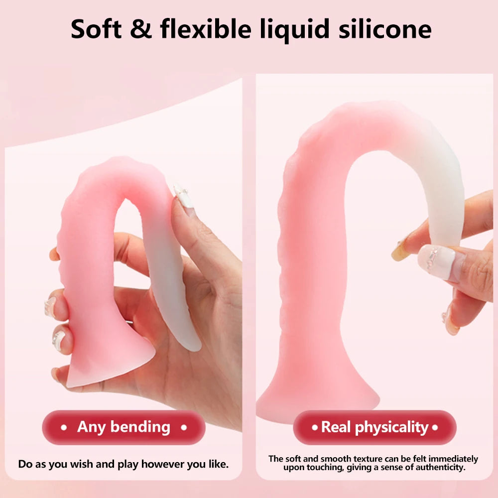 Long Anal Butt Plug Silicone Monster Dildo Penis Anus Vagina Dilator Octopus Tentacle Animal Penis Sex Toys For Women Men Tool