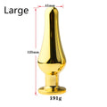 Smooth Stainless Steel Anal Plug Jeweled Butt Plug for Beginner G-spot Massager Sex Toys Dildo for Female Male Anal Beads S/M/L