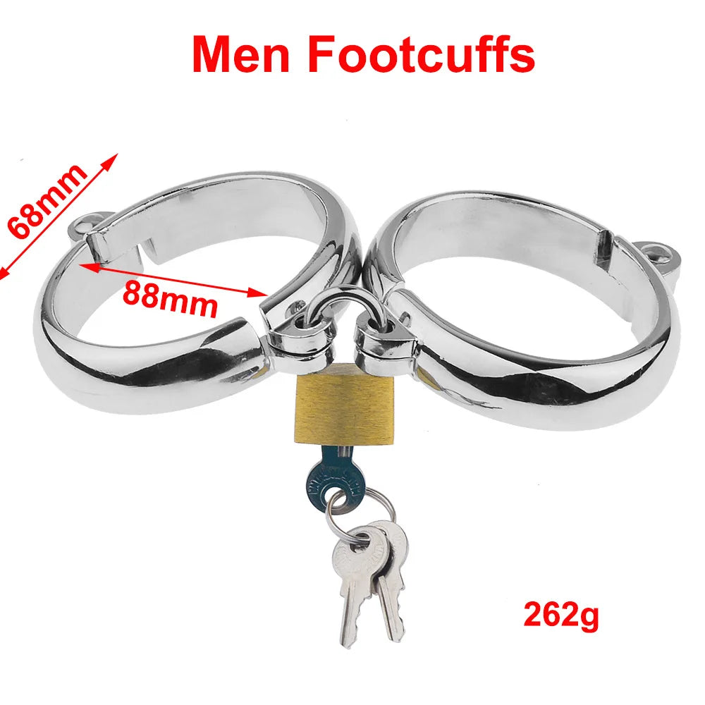 Metal Handcuffs Ankle Cuff Bondage Bracelet Restraints BDSM Adult Game Sex Toys for Couples Erotic Slave Toys Women Men