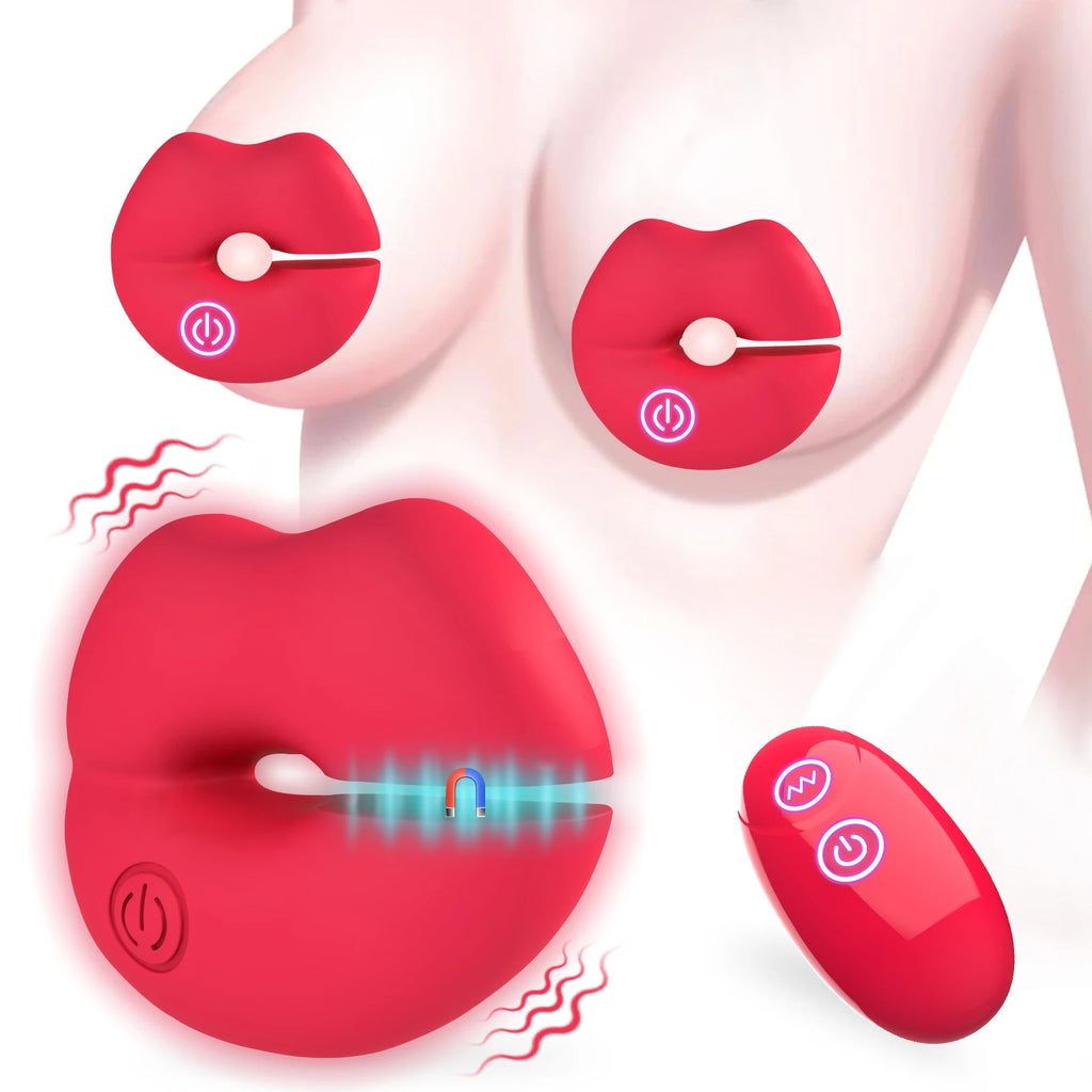 Vibrating Nipple Clamps Vibrator 9 Vibration Modes Magnetic Nipple Stimulation BDSM Adult Sex Toys for Women Couples Pleasure