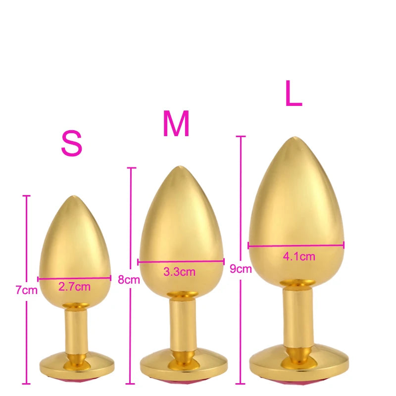 3 Size Anal plug S/M/L Stainless Steel Metal Anal Plug Sex Toys for Adults Female/Male Dildo Anal toys Women Men Gay Butt Plug