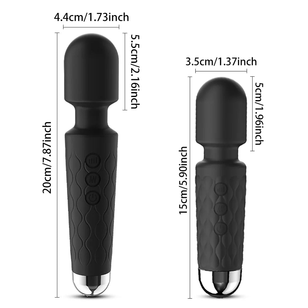 Silicone Powerful AV Vibrator, Female Nipple Clitoris G-spot Stimulation Masturbator, Couples Adult Sexy Sex Toys, Sex Toys 18+