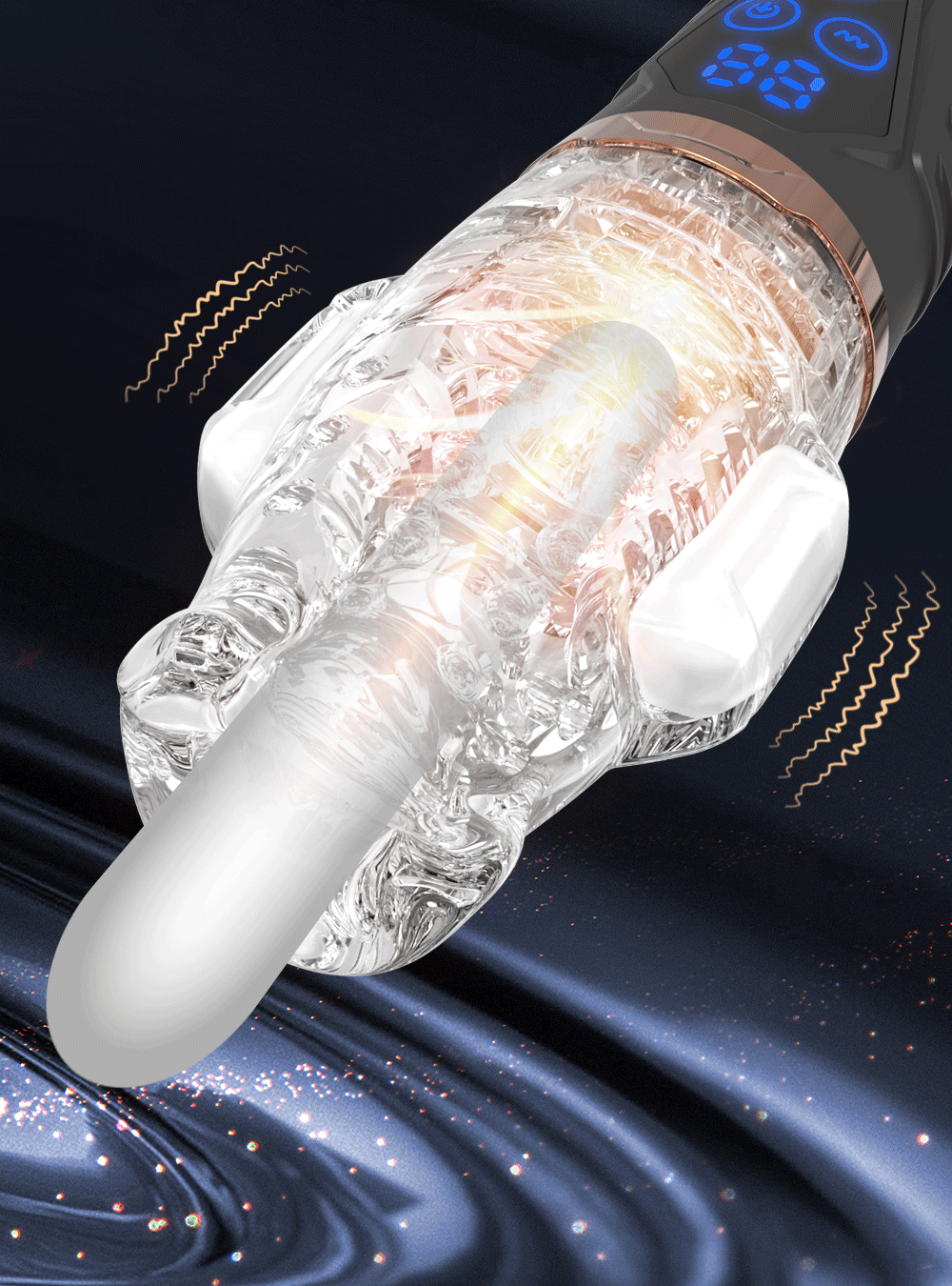 New Automatic Male Masturbator for Men 360 Rotation Vibrator Penis Massager Vagina Pussy Male Masturbation cup Sex Toys for Men