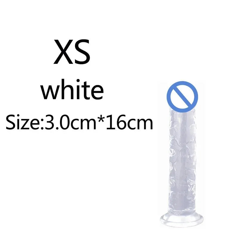 Jelly Dildo 6 sizes Penis Adjustable Strapon Dildo Realistic Sex Toys For Lesbian Women Couples Suction Cup Dildo Pants