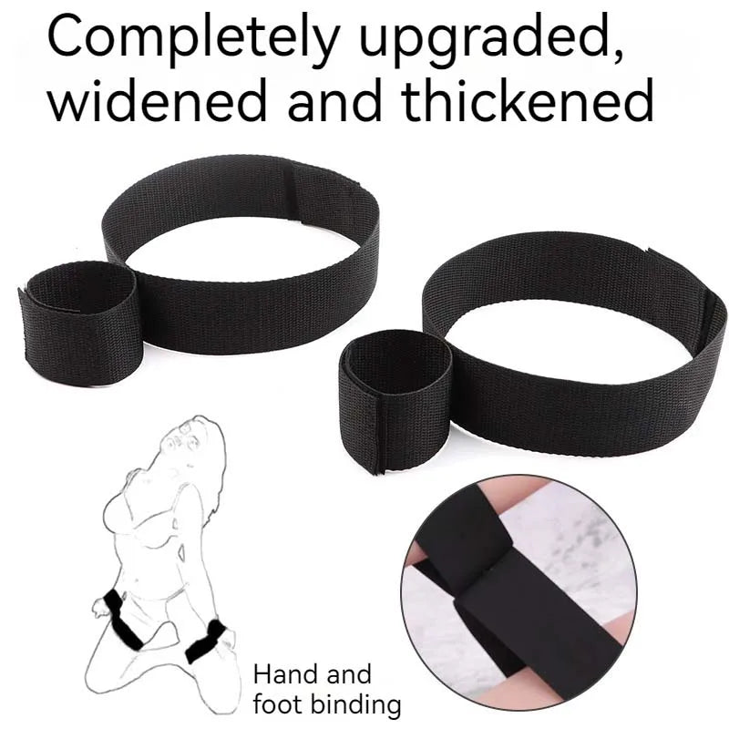 Adult BDSM Restraint - Wrist Restraint Couples Sex Toys with Hook and Loop Fastening Strap Sex Handcuff Set