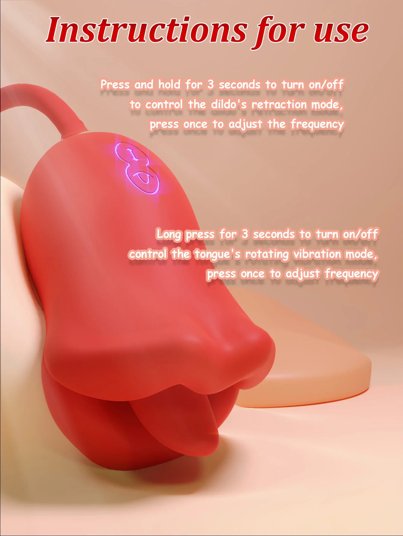 18+ adult Sex toys Rose Vibrator Women Toy Vibrator 3-in-1 Clitoral Stimulator Tongue penetration consolador vibrator orgasm