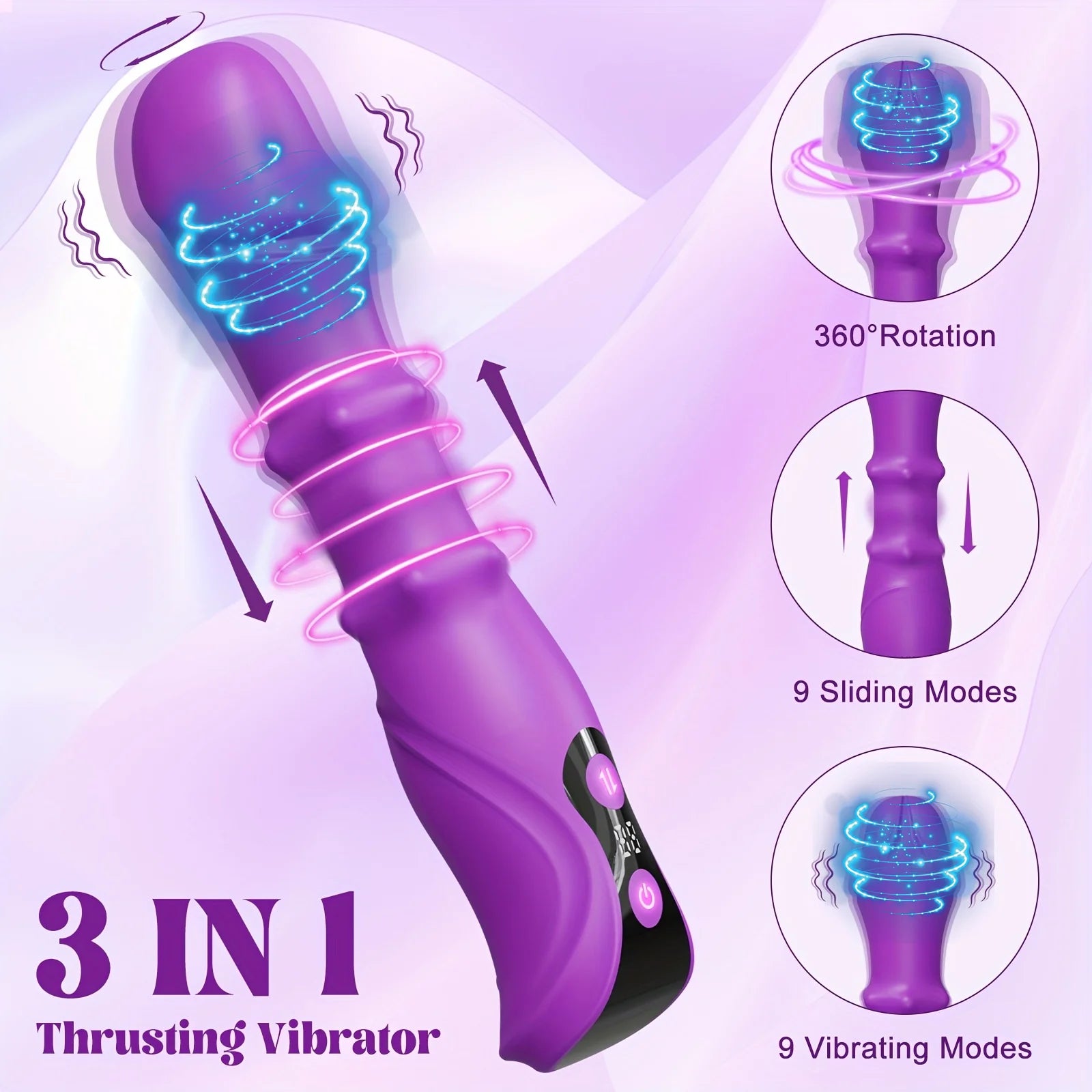 Sex Toys Telescopic Swing Vibrator for Women 3 in 1 Clitoris G Spot Stimulator Thrusting Beads Dildo for Female Adult Toys 18+