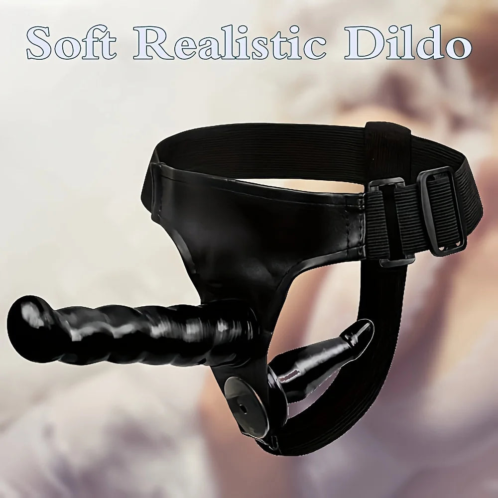 Strap On Dildos for Lesbian Adjustable Belt Double Dildo Realistic Penis Wearable Penis Adult Sex Toys Strapon Product for Woman