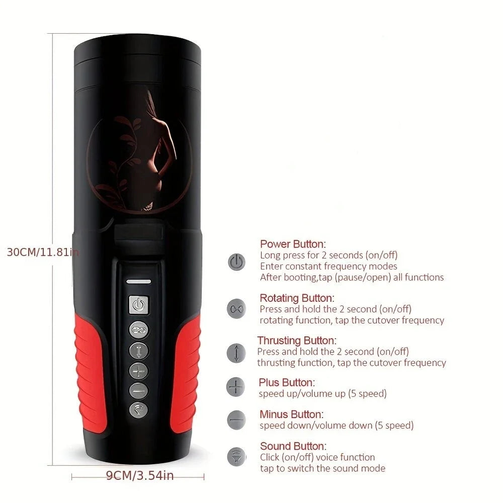 Male Masturbator Penis Pump sex Toys Vacuum Pump 7 Thrusting Rotating Vibrating Sucking Licking  Adult Toys Mens Sex Toys Pumps