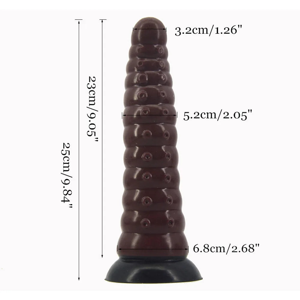 Silicone Simulation Dildo Female Masturbator Clitoris Massager Sex Toy Simulation Caterpillar Dildo
