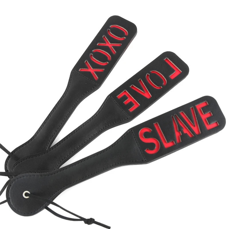 BDSM Bondage Whips with Fetish Slave Hand Shoot Spanking Paddle Double Beat Exotic Accessories for Couple Flirting Sex Toys