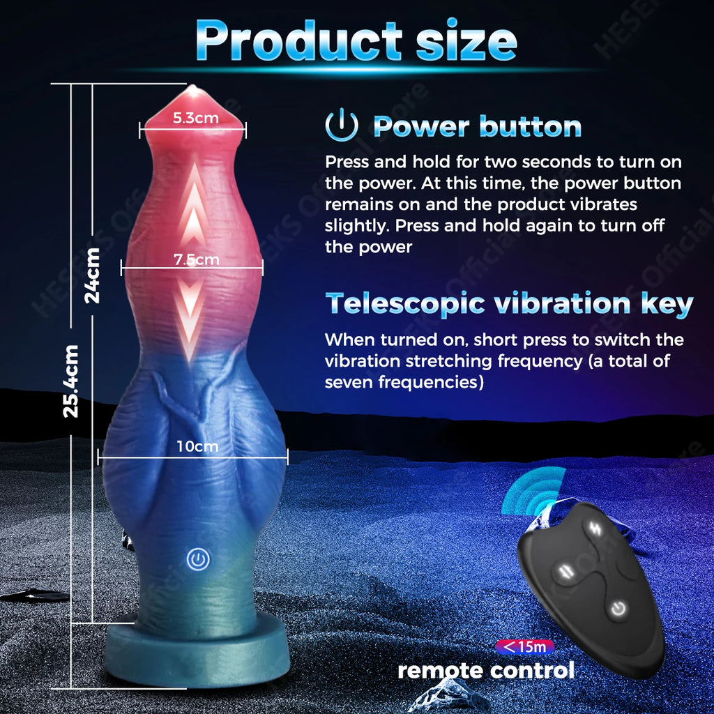 10 inch Thrusting Dildo Vibrator 7 Vibration & Thrust Modes Huge Monster Dildos G Spot Anal Toys with Remote Control for Women
