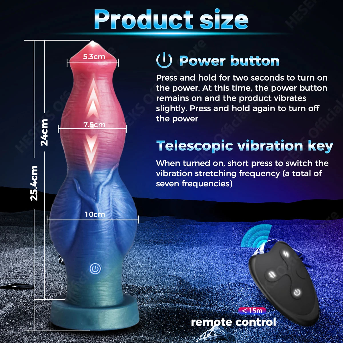 10 inch Thrusting Dildo Vibrator 7 Vibration & Thrust Modes Huge Monster Dildos G Spot Anal Toys with Remote Control for Women