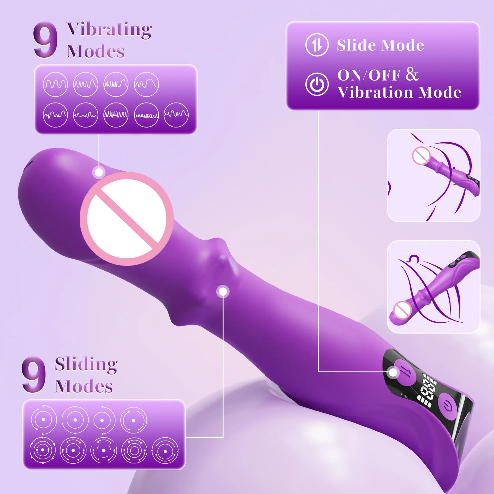 Adult Sex Toys Thrusting Vibrator for Women Clitoris Stimulation Vaginal Massage G Spot Vibrating Dildo Anal Female Sex Shop