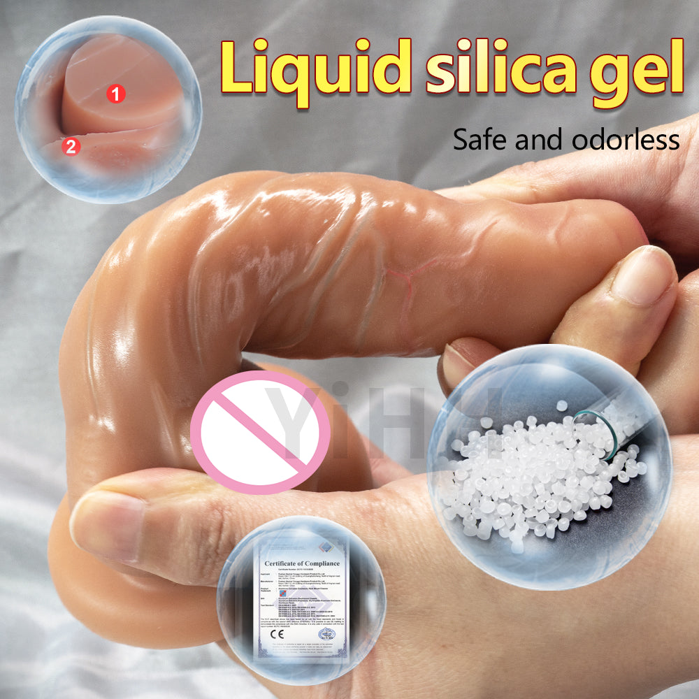 Soft Big Dildo Realistic Slicone Male Artificial Penis With Suction Cup Dick For Woman Masturbator Adult Sex Toys Stiff Dildos