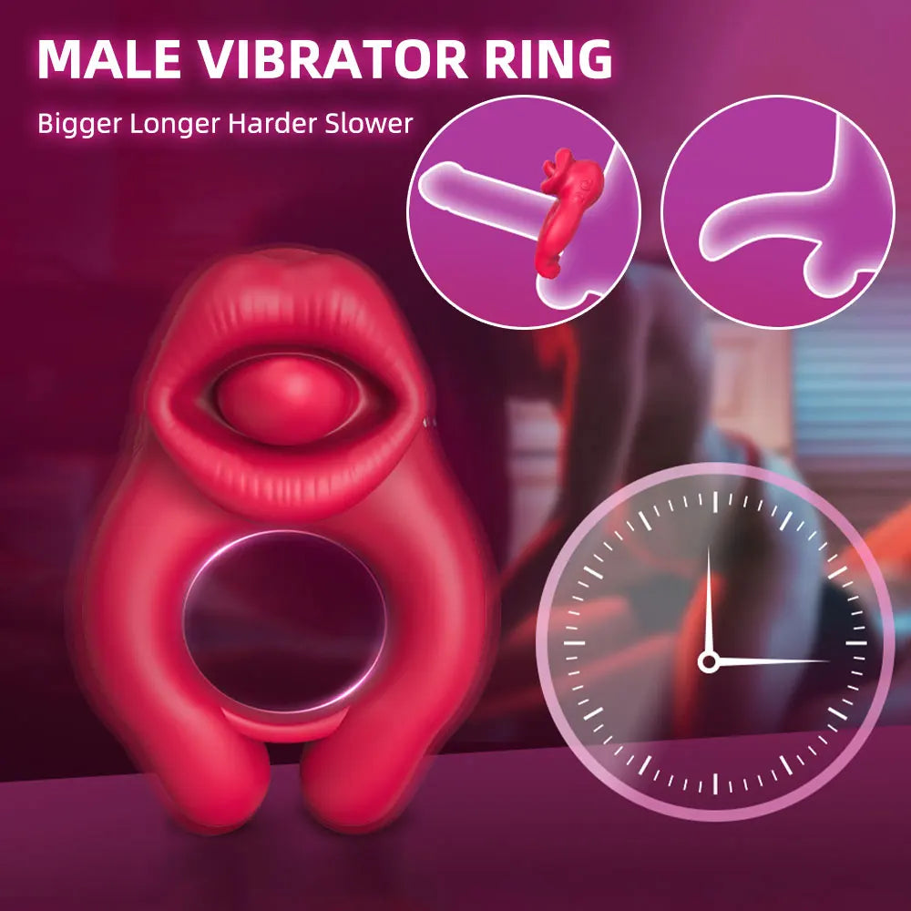 Vibrating Cock Ring for Men Couples Adult Sex Toys Penis Vibrator Clitoral Stimulator 10 Vibration Adjustable Vibrator Ring
