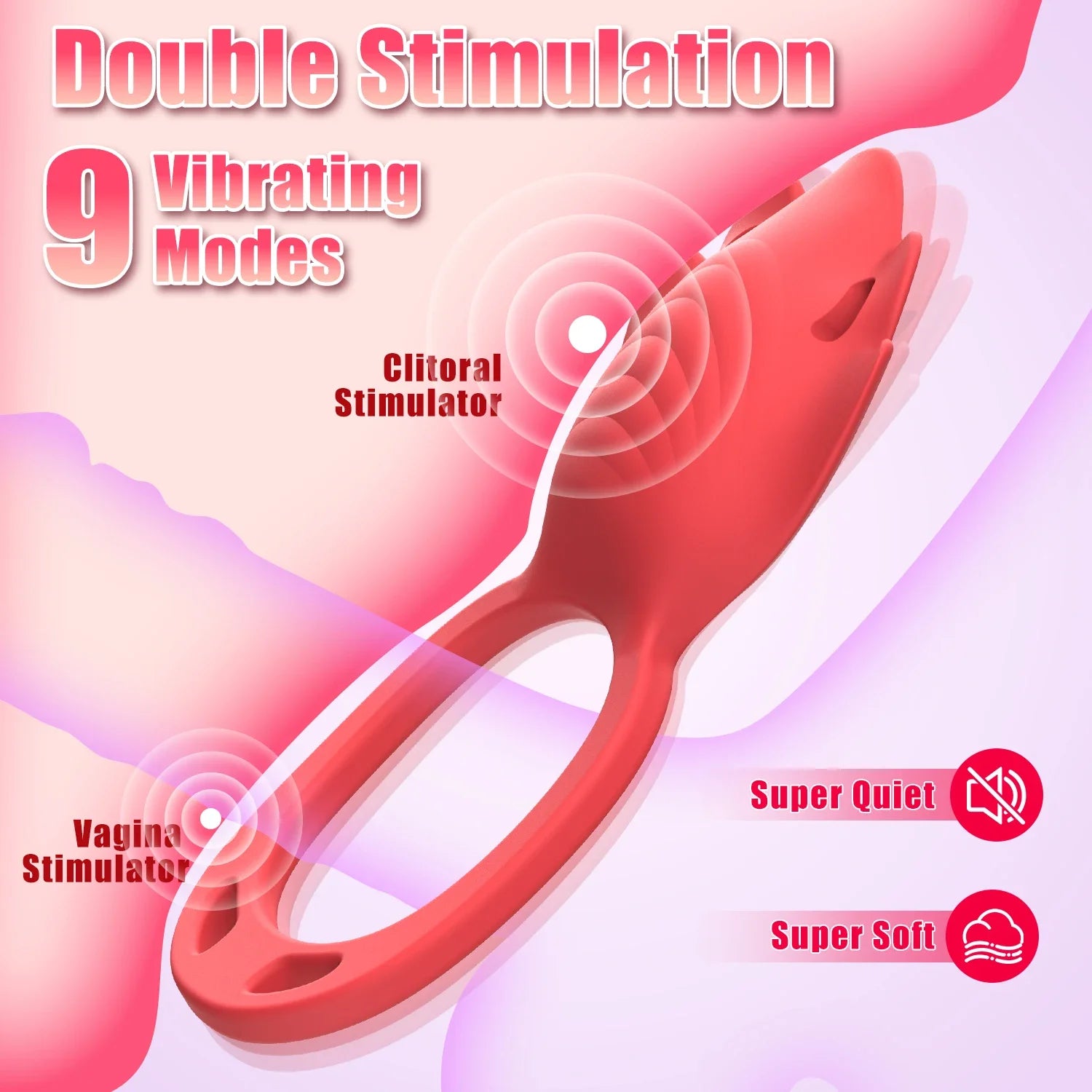 Wearable underwear vibrator, vibrating penile ring, clitoral stimulator, adult sex toy, suitable for couples
