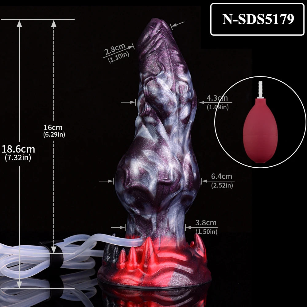 SMMQ Silicone Squirting Dildo With Dog Knot Ejaculation Penis Female Vagina Masturbation Adult Sex Toy Shop 18