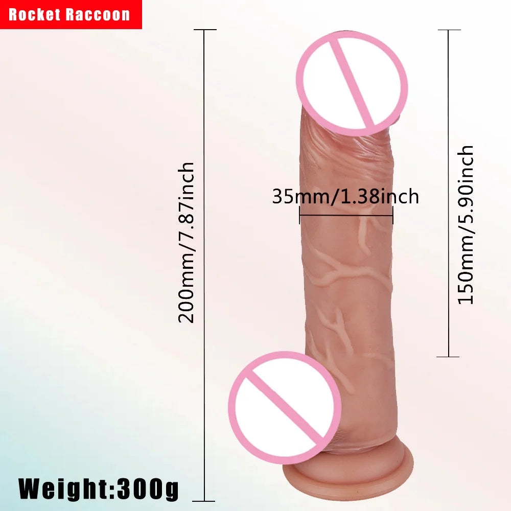 Realistic Dildos for Women Skin Sliding Foreskin Testicles Dildo Anal Vaginal Stimulation Strap on Big Penis Sex Toys for Woman