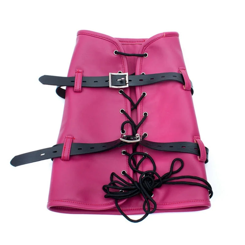 BDSM Leather Calf Cuffs Bondage Accessories with Fetish Restraint Bag Belts for Couple Orbs Vagina Clitoris Stimulator Sex Toys