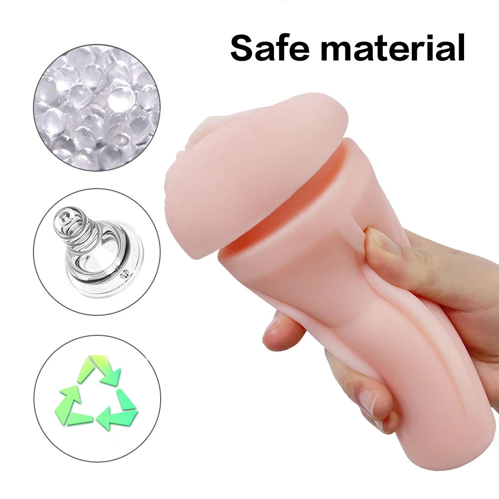Masturbator for Men Pocket Pussy Sex Toys Real Mouth Vagina Vacuum Sucking Blowjob Sex Machines Male Masturbation Cup Adults 18
