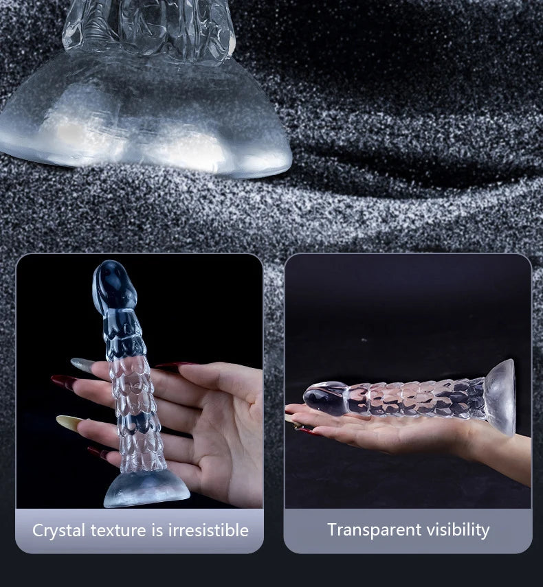 Dragon Scale Dildo Female Toys Sex Toys Strong Suction Cup Realistic Transparent Penis Dildo Penis Dildo Adult Masturbation