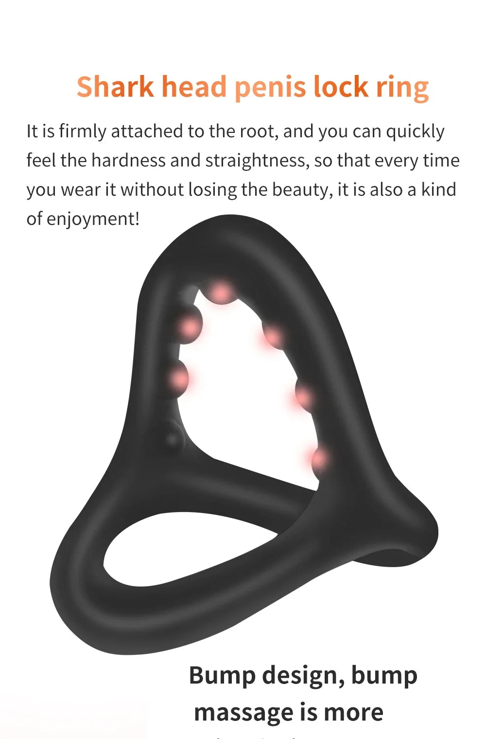 Silicone Penis Rings Cock Ring Erection Enhancing Triangular Penis Ring With Massage Beads Delayed Ejaculation Sex Toys For Men
