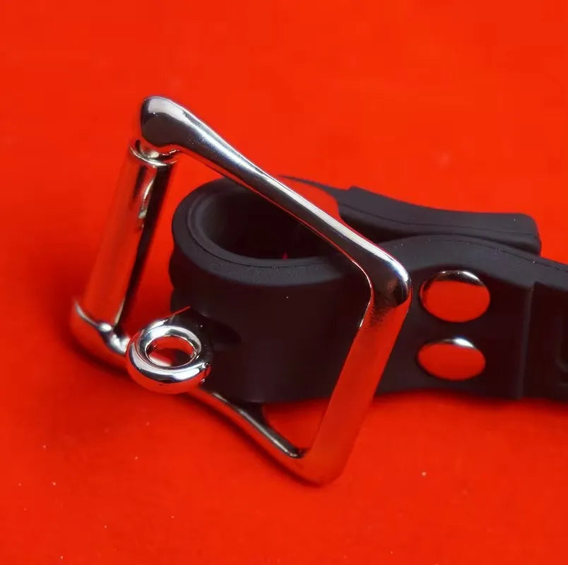 BDSM Silicone Drooling Dildo Gag,Double Ended Penis Mouth Gags Bondage Restraints Deep-throat,Sex Games Toys for Couple