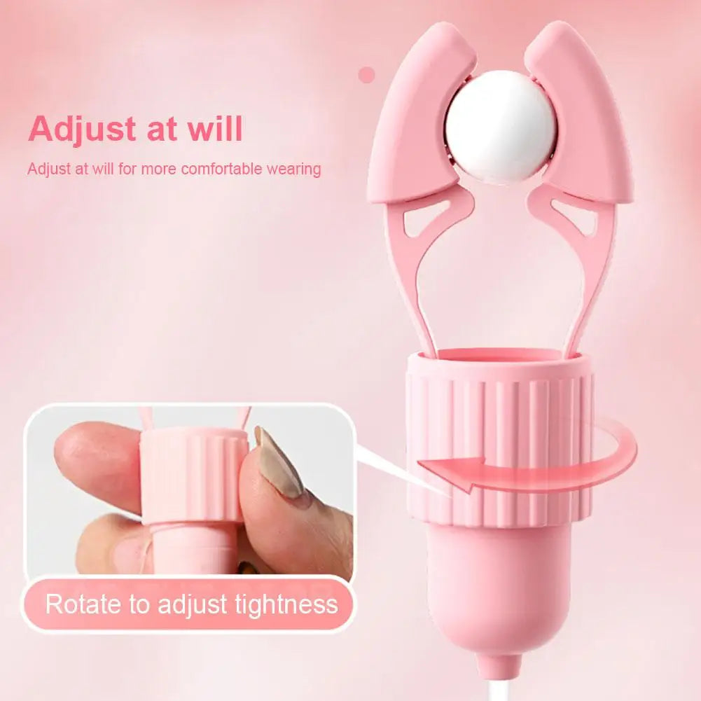 Nipple Vibrator USB Rechargeable Vibrator Clitoral Suction Cup & Nipple Clamps Stimulation Massager Women's Sex Toy Adult18+