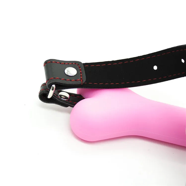 Soft Harness Mouth Silicone Dog Bone Ball Gag Open Mouth Gag Bdsm Bondage Slave Gag Sex Products Sm  Sex Toys for Women