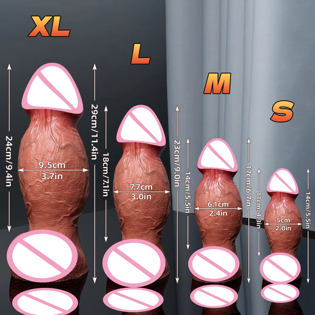Realistic Skin Super Soft Thick Silicone Big Penis Women Vaginal Man Anal Sex Adult Toy Suction Cup Dick Big Masturbators Glans