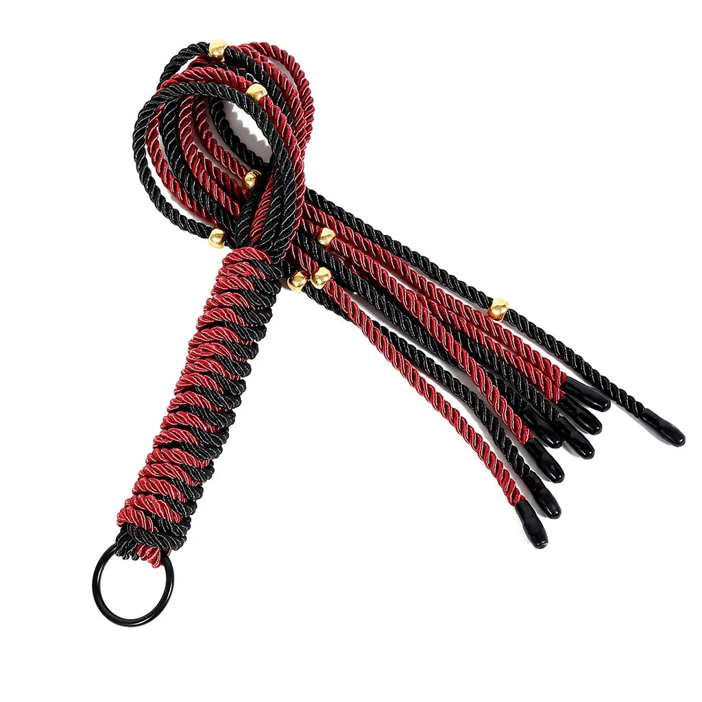 New 64cm Long BDSM Sex Whips Braided Tails Long Handle Wrapped Whips Female Sex Toys for Couples Erotic Adult Flirting Tools