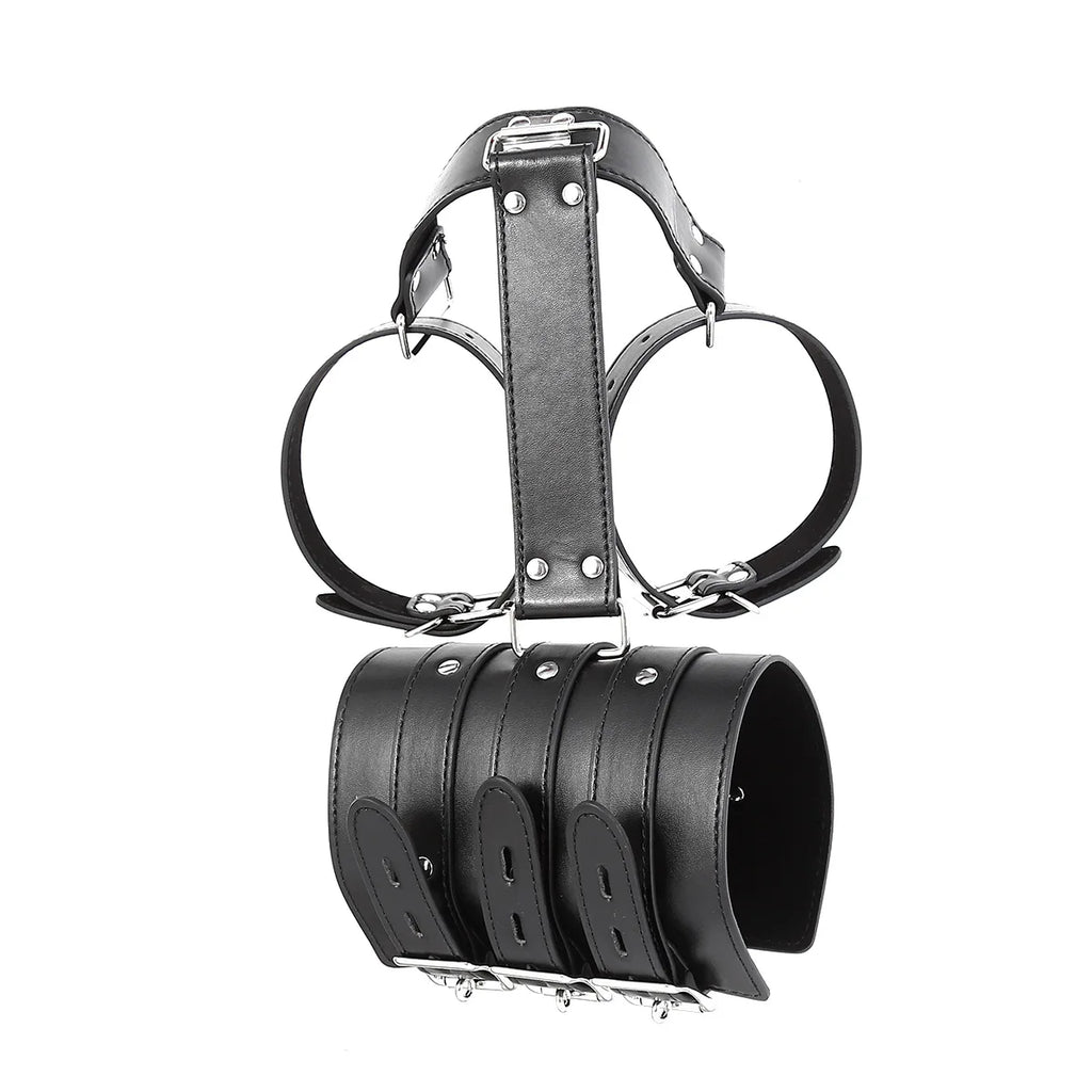 BDSM Bondage Body Restraints Reverse Back Handcuffs Adult Products Sex Game PU Leather Cuffs Sex Toys for Women Couples