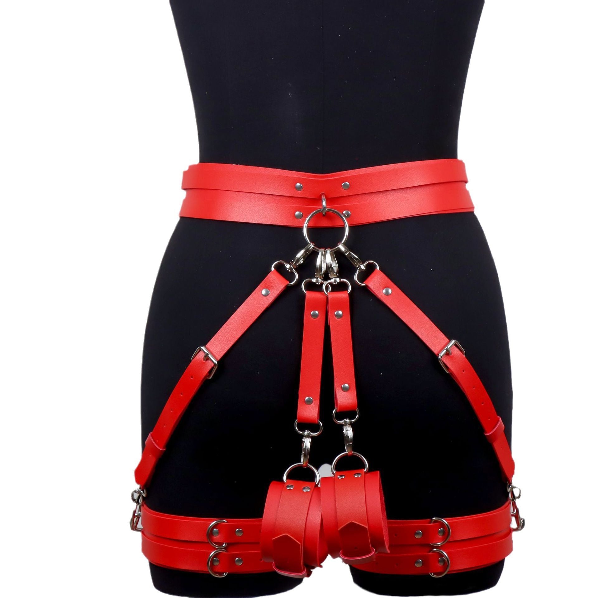 Sexy Bodys Lingerie Woman Leather Harness Bdsm Garter Belt Bondage Thigh Harness Seks Suspenders Strap Belt Stockings Female