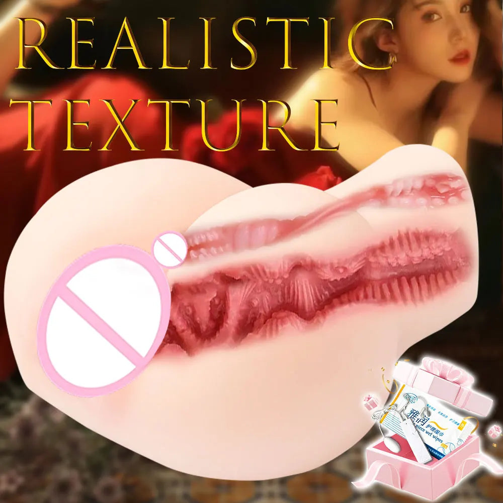 ZUIMAO Male Masturbator Adult Sex Toy with 3D Realistic Textured Pocket Pussy and Tight Anus Sex Doll Stroker for Sexy Adult Man