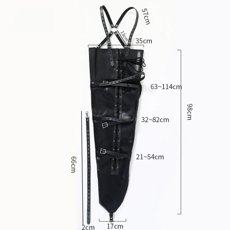 BDSM Leather Calf Cuffs Bondage Accessories with Fetish Restraint Bag Belts for Couple Orbs Vagina Clitoris Stimulator Sex Toys