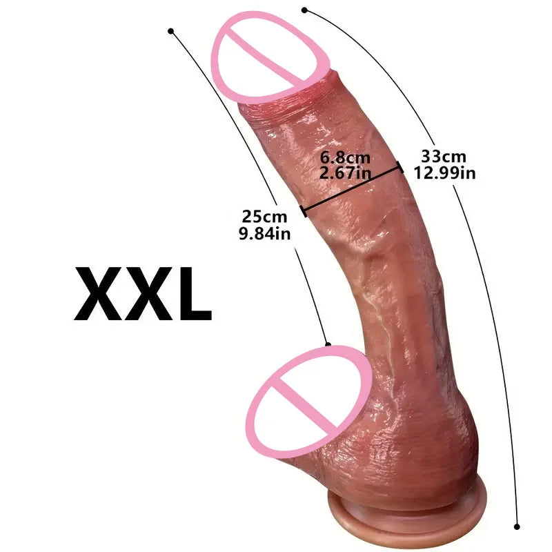 Super Long Skin Dildo Penis Silicone Realistic Sex Toys For Women Masturbator Oversized Penetration Anal Plug Strapon Sexy Adult