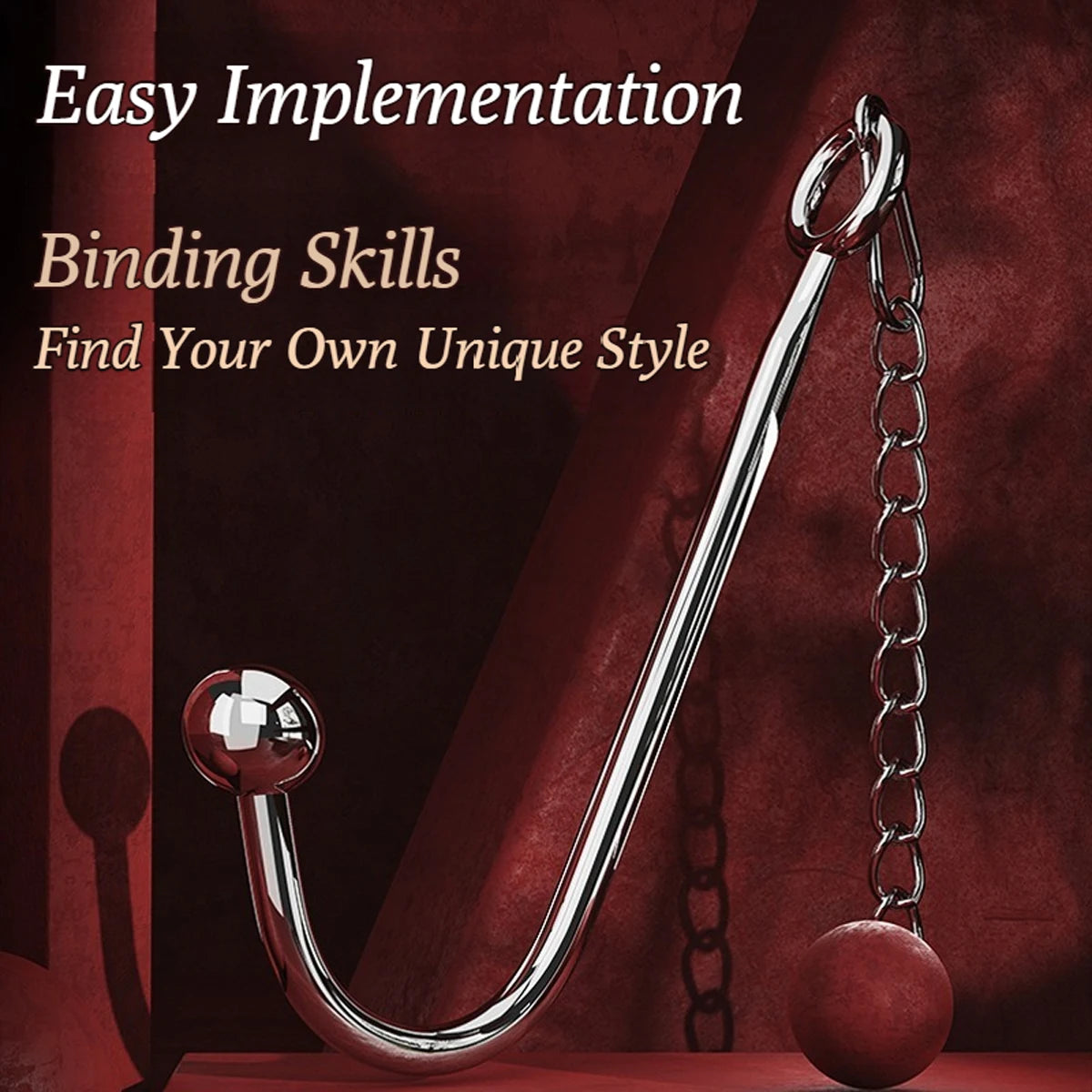 Steel Anal Hook Sex Bondage Set BDSM Adjustable Leather Collar Restraints For Adults SM Game Couples Hook Anal Sex Toys