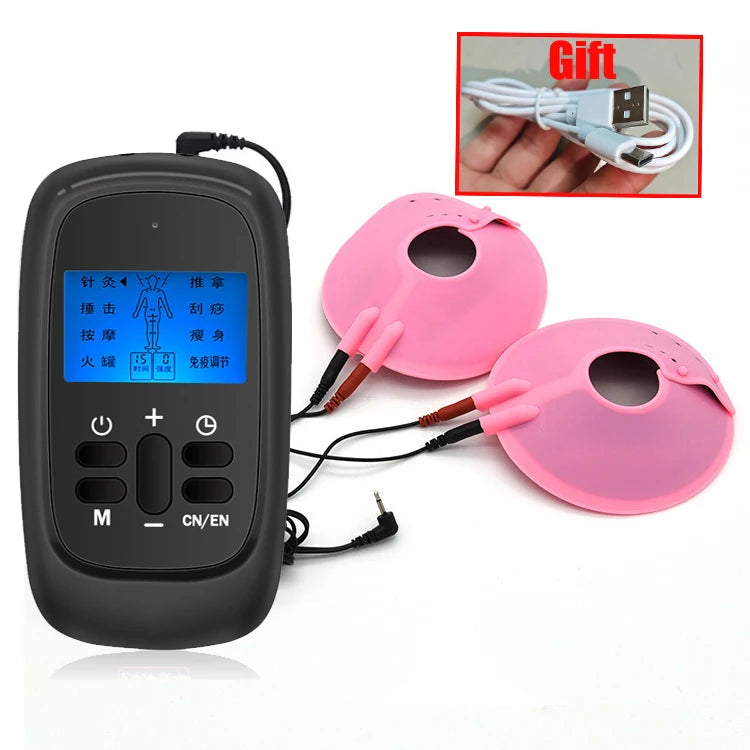 Bdsm Electric Shock Nipple Sucker Clamps Electro Stimulation Breast Toys for Woman Nipple Paste Pads Electrical Sex Accessories