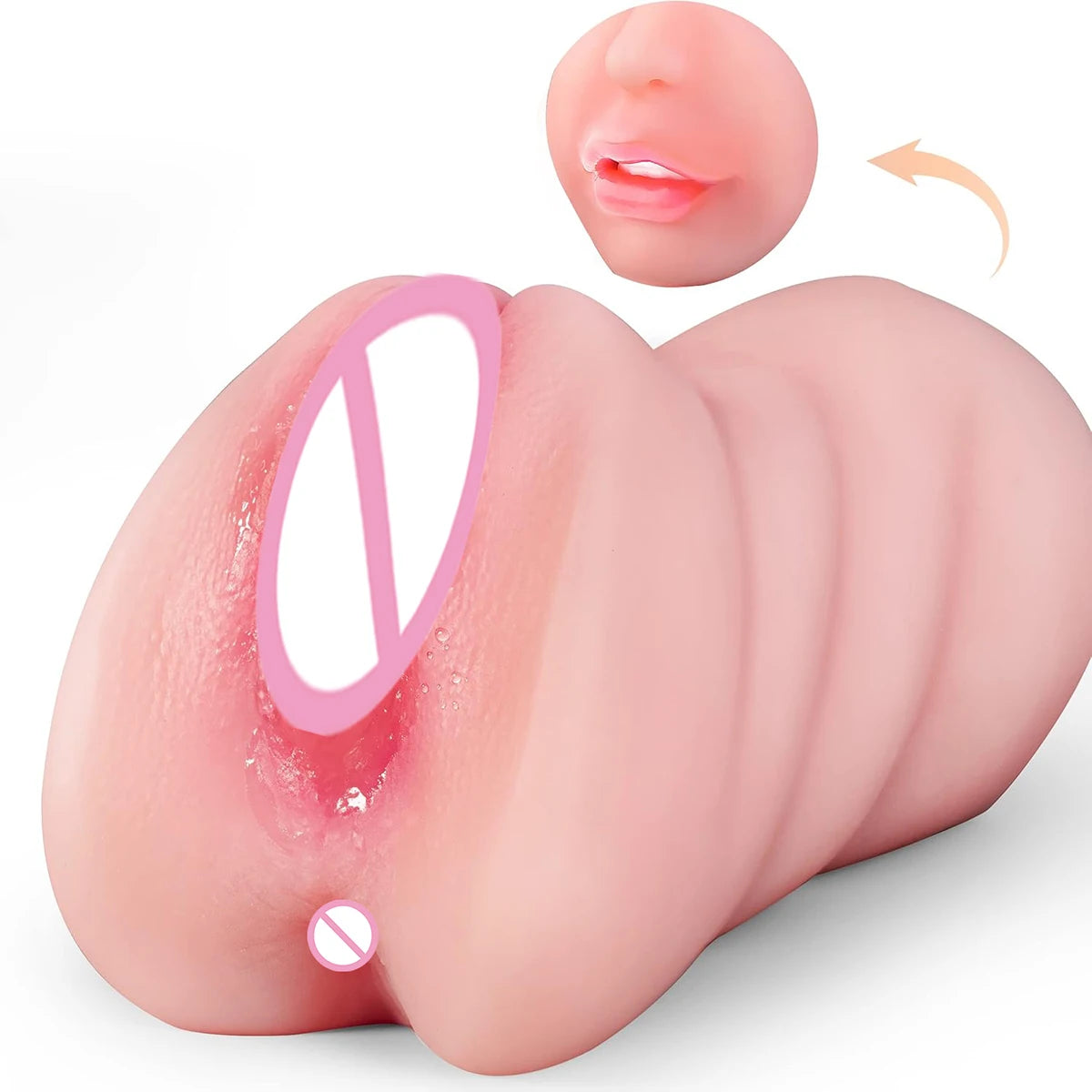 Realistic Vagina Lifelike Artiflcial Vaginal Anal Sex Doll Adult For Men Soft Pocket Pussy Male Blowjob Sex Toys Masturbator Cup
