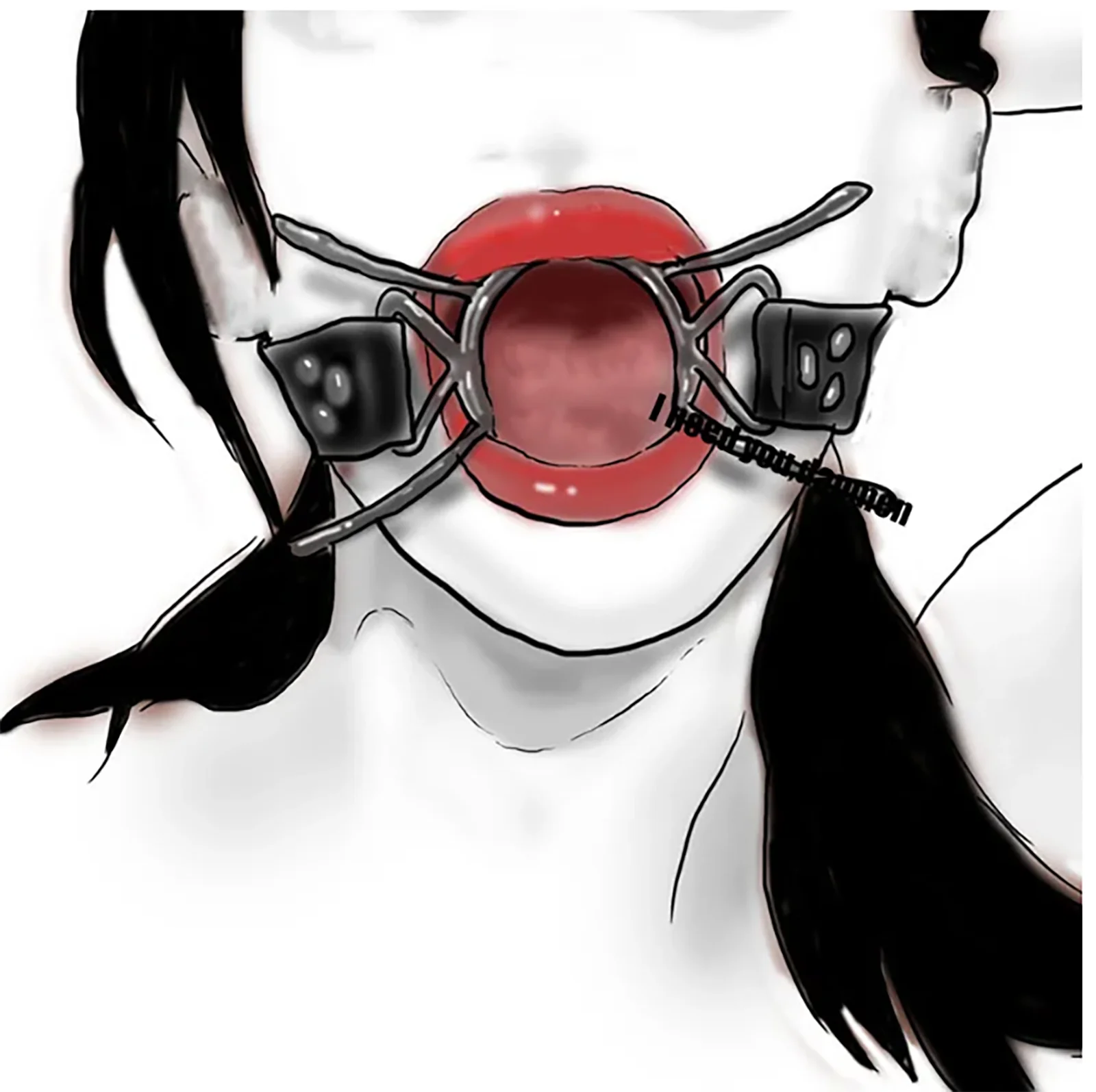 BDSM Metal O Shaped Ring/Spider Open Mouth Gag, Leather Restraint Blowjob Gags,Sex Bondage Toys For Couples Women Men