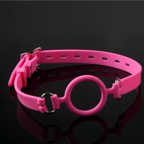 Silicone Open Mouth Oral Gag O Ring Full Silicone Head Harness Straps Couples Slave BDSM Adult Games Sex Products for Women Gay
