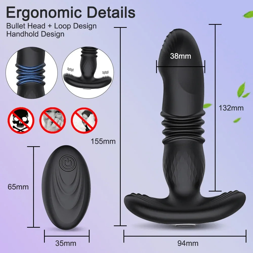 Sex Tooys for Men Vibrator Butt Plug Wireless Remote Prostate Massager Ass Adult Goods Sex Toys for Mens Women Butt Plug 18+
