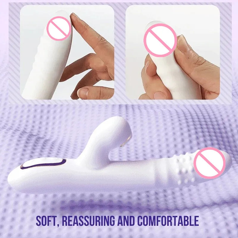 Female sex toy vibrator inserted into anal dildo licking female sex toy automatic rotating masturbation stick adult product