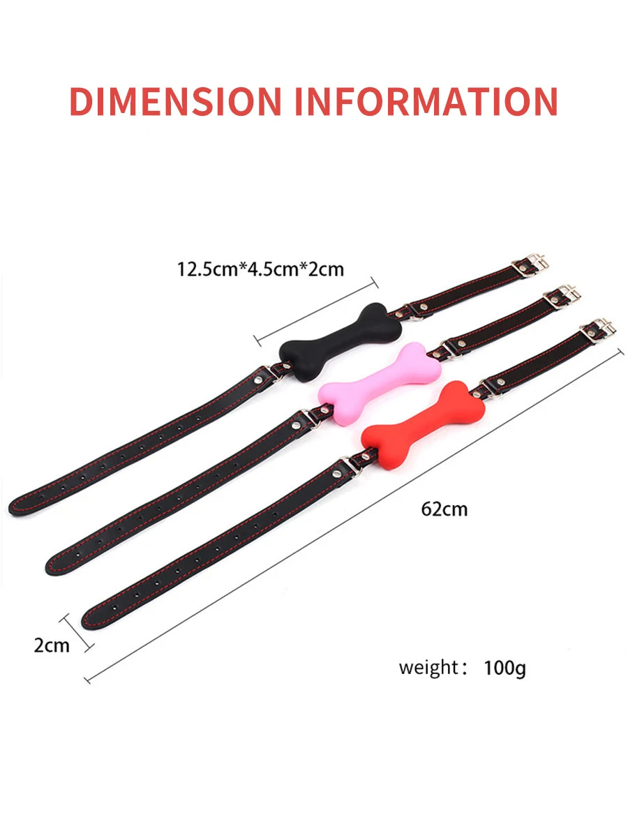 "Be My Little Dog" sex toys  silicone Bone shaped silicone stopper, Silicone mouth plug, adult SM tools, flirting character