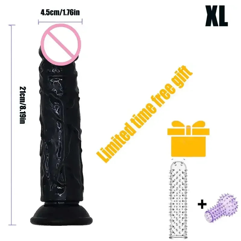 Realistic Dildo for Women Beginner G-spot Anal Stimulation Dildo with Strong Suction Cup for Adult Sex Toy Masturbator Penis 18+