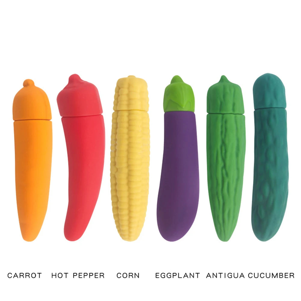 Mini Vegetables Vibrator for Female Masturbation Vagina Clitoris Stimulator Massage Sex Toy Portable G Spot Bullet Vibrating Egg