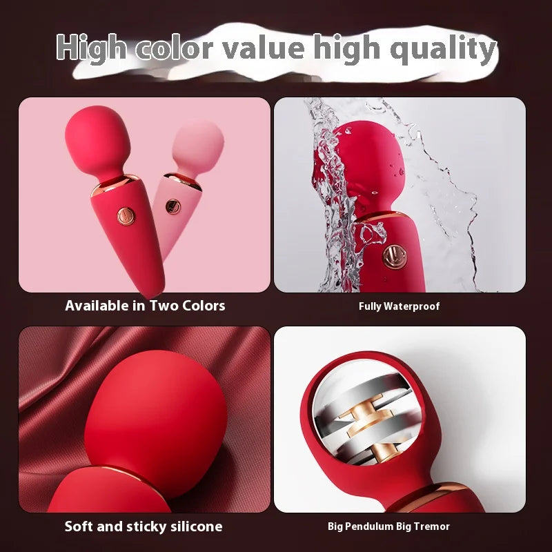 Mini AV Stick Vibrator for Women USB Charging Portable Adult Magic Wand Ice Cream Vibrator 10 Frequency Vibrating Sex Toys